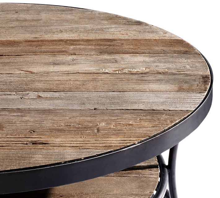 Bartlett Round Reclaimed Wood End Table thumbnail 5