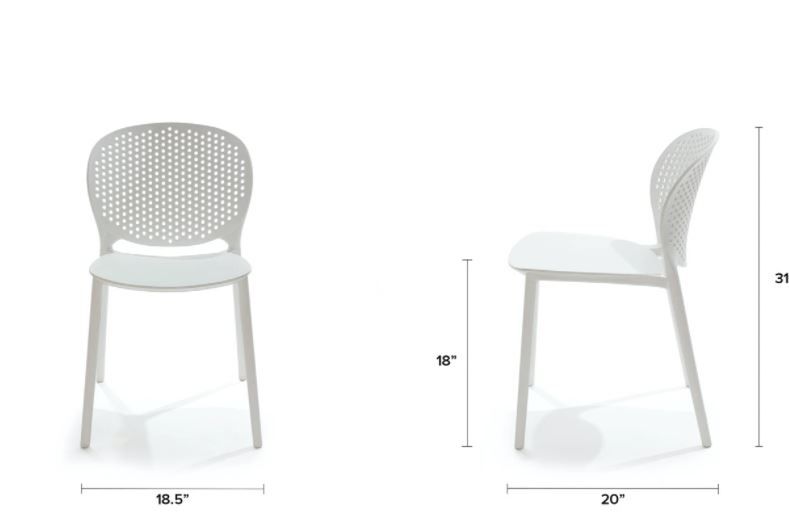 Dot White Dining Chair Set Of 2 thumbnail 5