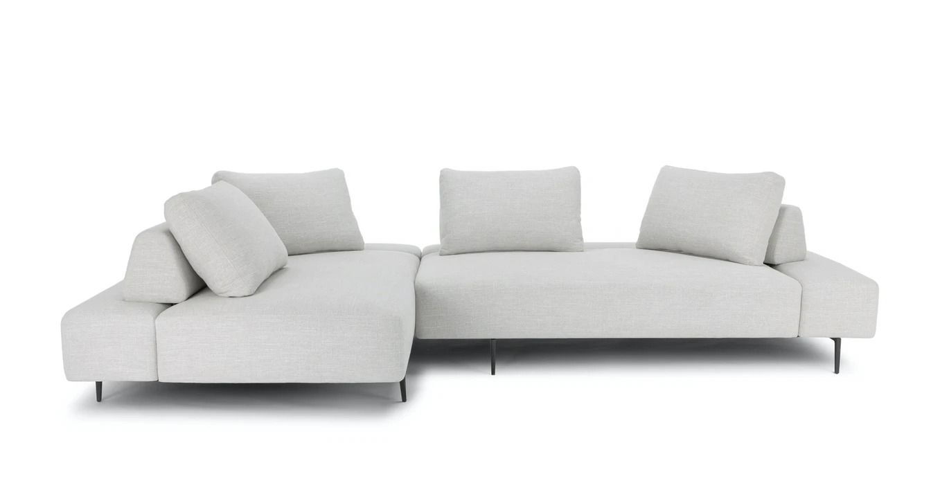 Divan Mist Gray Left Sectional thumbnail 3