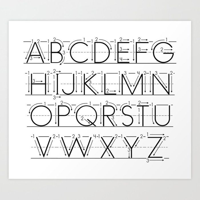 The Alphabet Art Print Unframed thumbnail 2