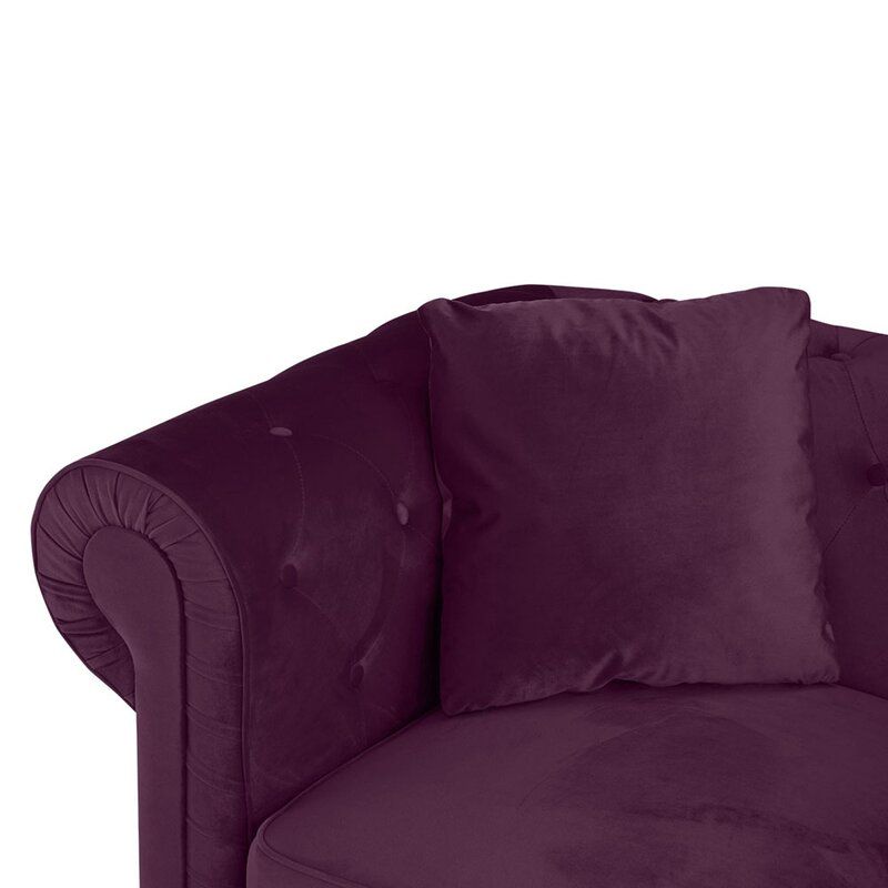 Mayorga Velvet Chesterfield Rolled Arm Sofa thumbnail 2