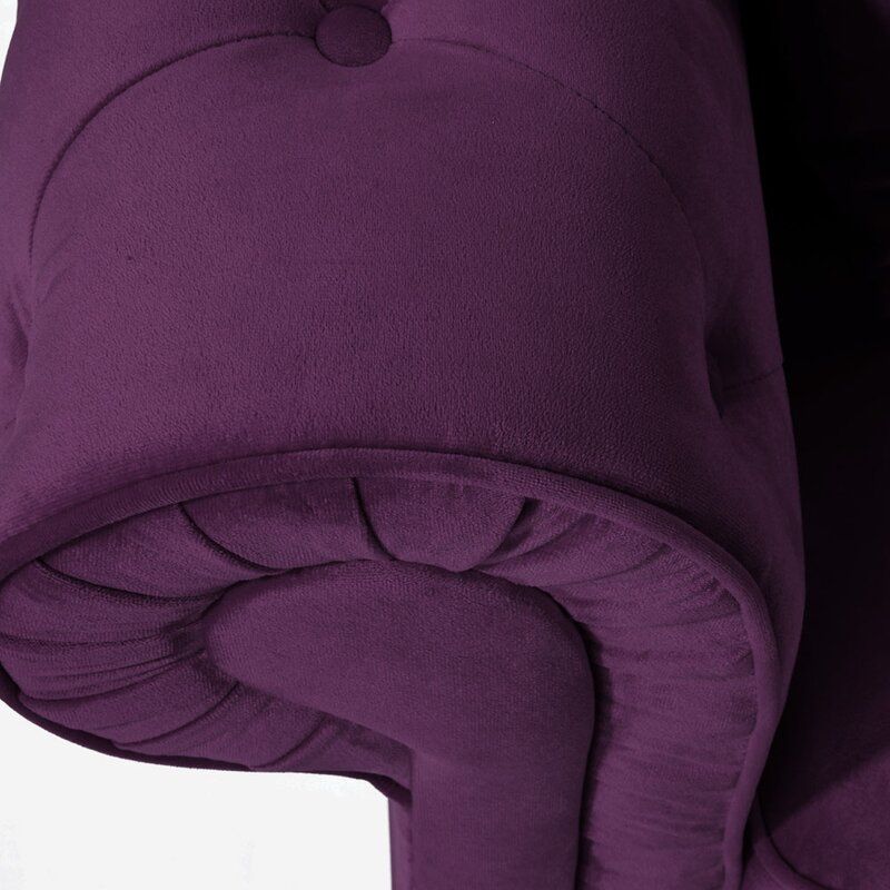 Mayorga Velvet Chesterfield Rolled Arm Sofa thumbnail 5