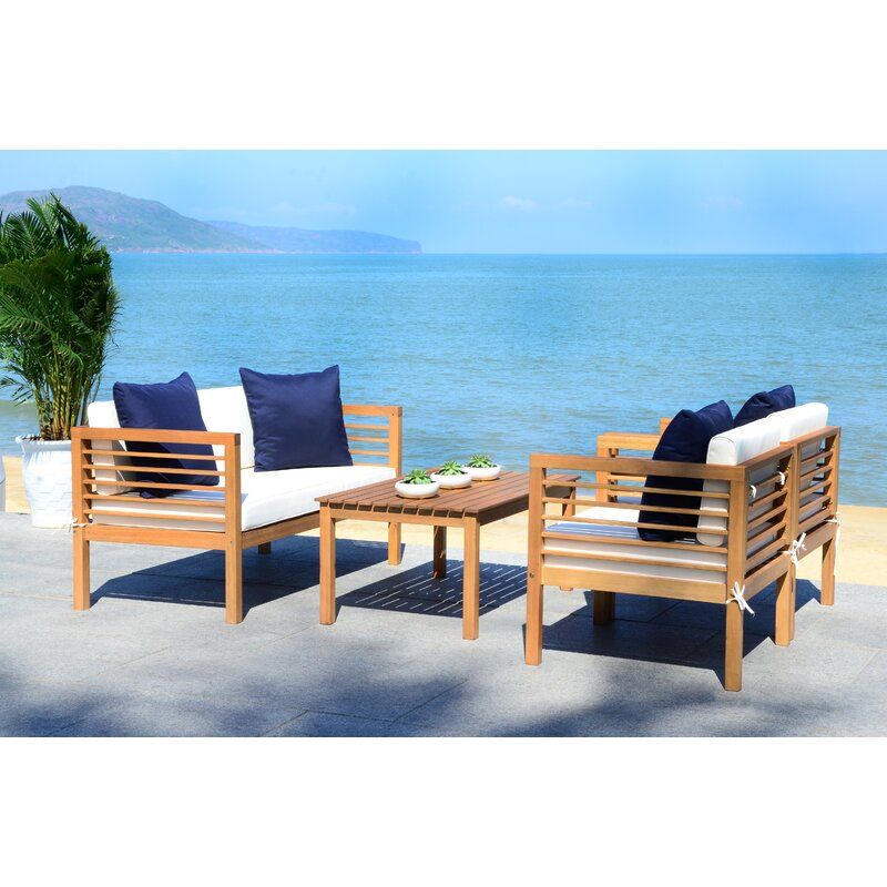 Daytona 4 Piece Sofa Seating Group with Cushions thumbnail 7
