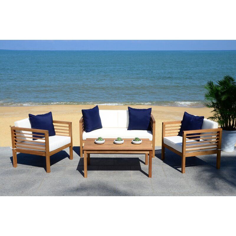 Daytona 4 Piece Sofa Seating Group with Cushions thumbnail 8