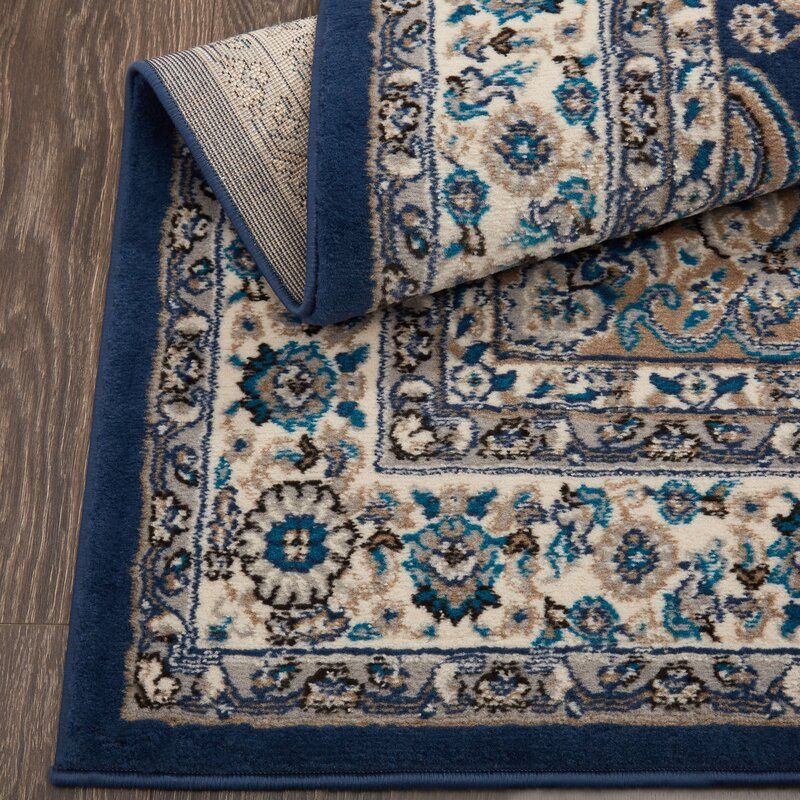 Mountview Oriental Navy Blue Area Rug-7'10"x10'6" thumbnail 3