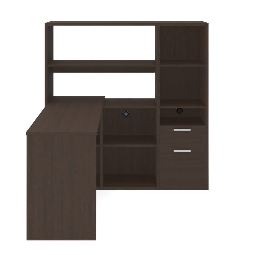 Kiawah Reversible LShape Desk with Hutch thumbnail 2