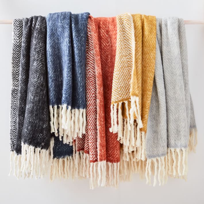 Brushed Herringbone Throw thumbnail 3