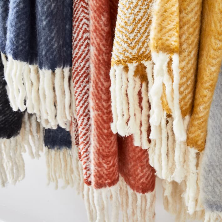 Brushed Herringbone Throw thumbnail 4