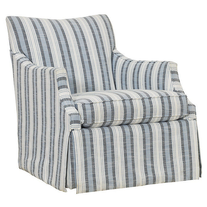Larkin Swivel Glider in Pria Azure InsideOut Performance Fabric Stocked thumbnail 2