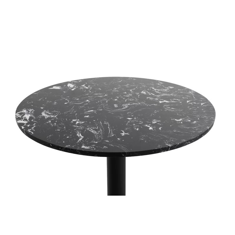 Brock Counter Height Stone Iron Pedestal Dining Table thumbnail 6