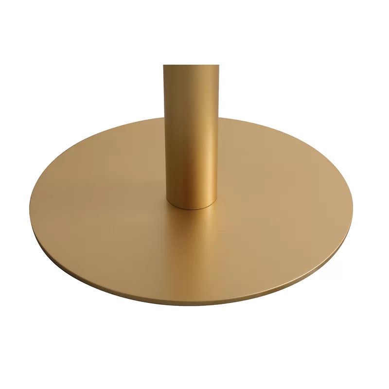 Brock Counter Height Stone Iron Pedestal Dining Table thumbnail 7