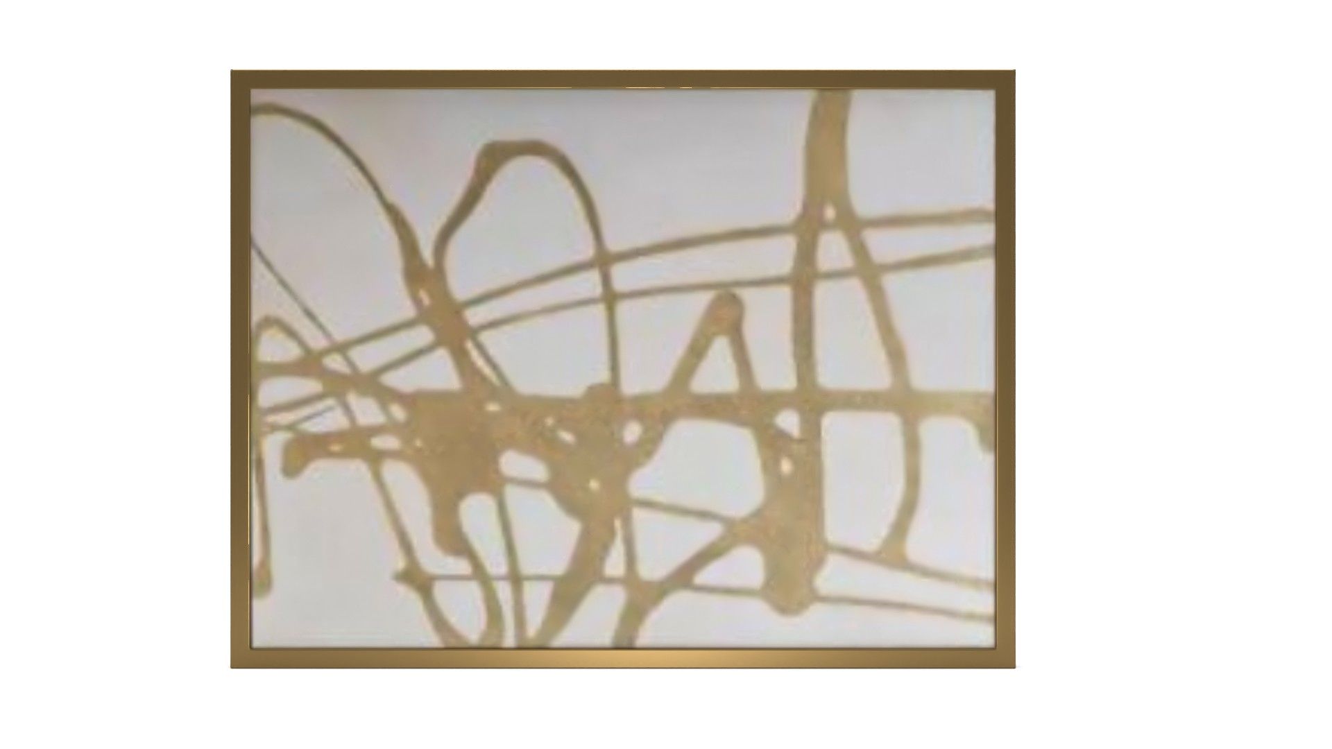 Study in Framed Canvas with Foil Gold White With Frame thumbnail 3