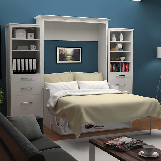 Murphy Bed Desk With Side Towers-Twin thumbnail 2