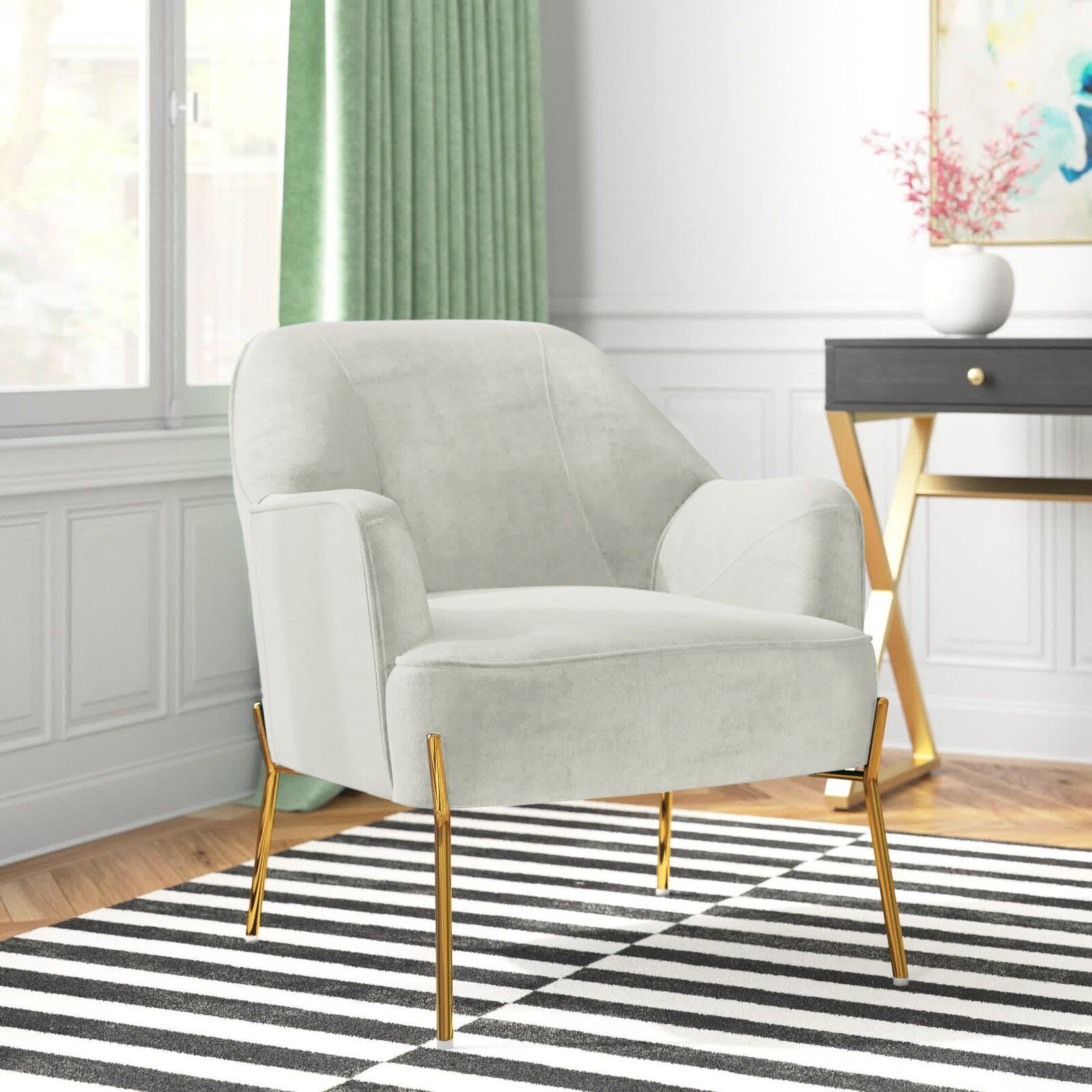 Dallin Wide Velvet Armchair thumbnail 9