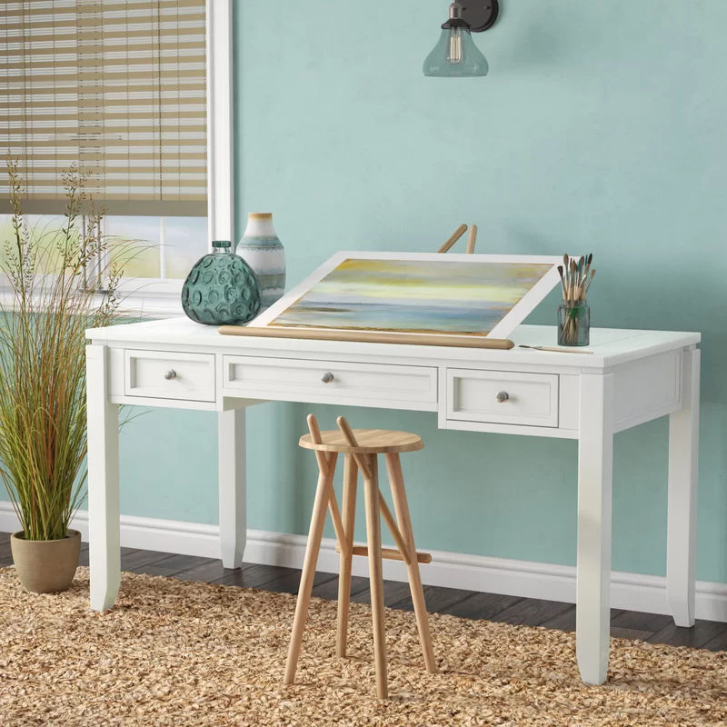 Veda Solid Wood Desk thumbnail 6