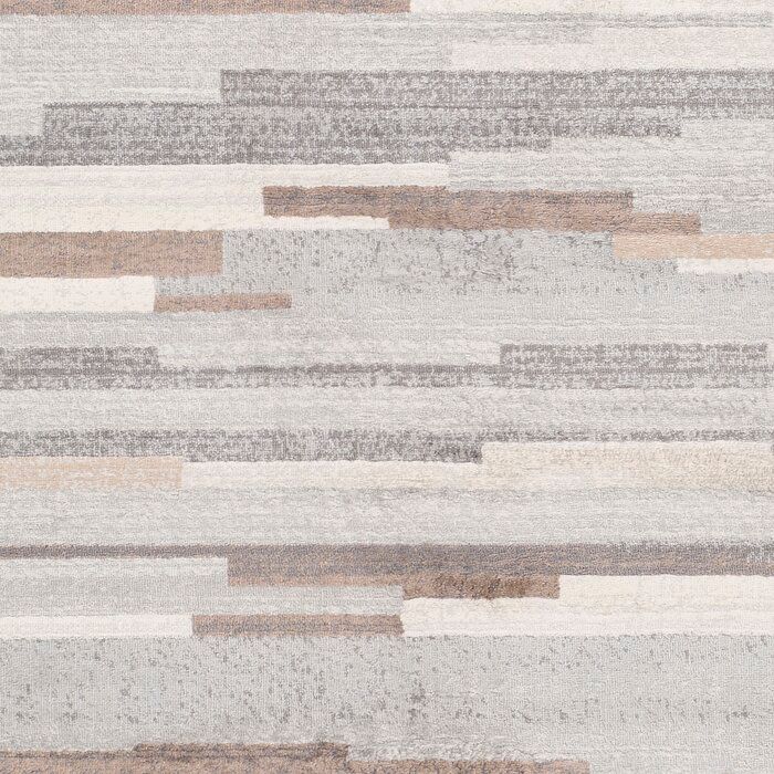 Warlick Medium Gray/Tan/White Area Rug thumbnail 3