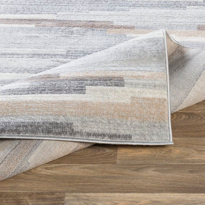 Warlick Medium Gray/Tan/White Area Rug thumbnail 4