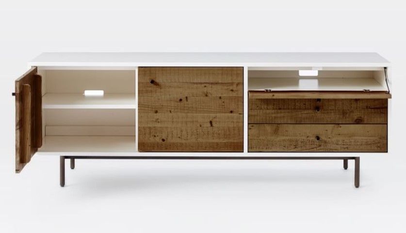 Reclaimed Wood and Lacquer Media Console thumbnail 2