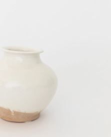 White Washed Ceramic Pot thumbnail 4