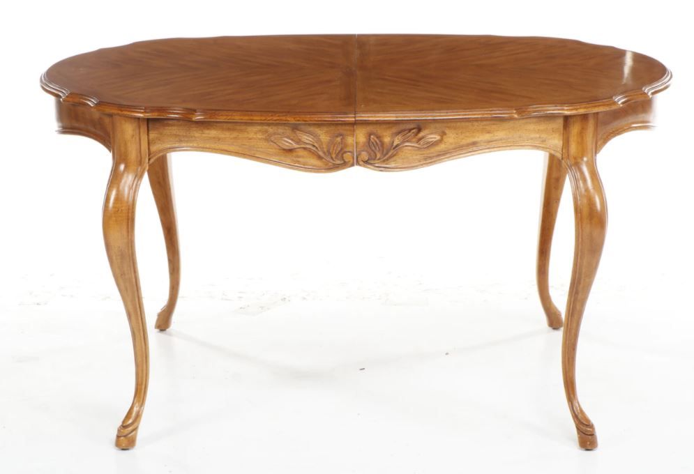 Drexel Heritage French Provincial Style Cabernet Dining Table thumbnail 2