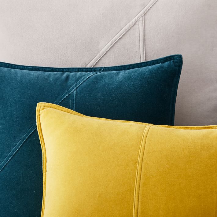 Washed Cotton Velvet Pillow Covers with insert thumbnail 2