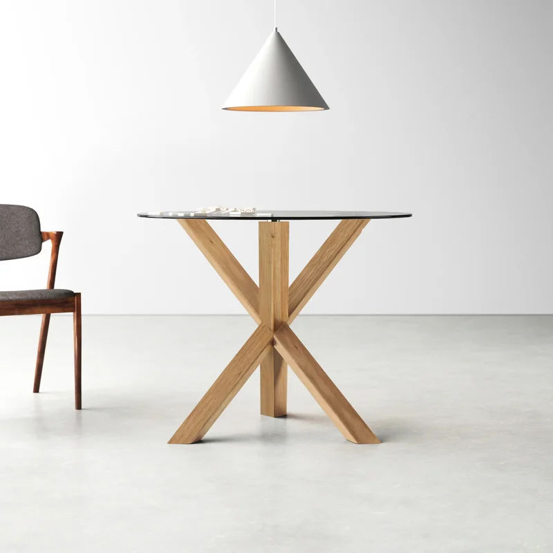 Natural Draves Pedestal Dining Table thumbnail 2