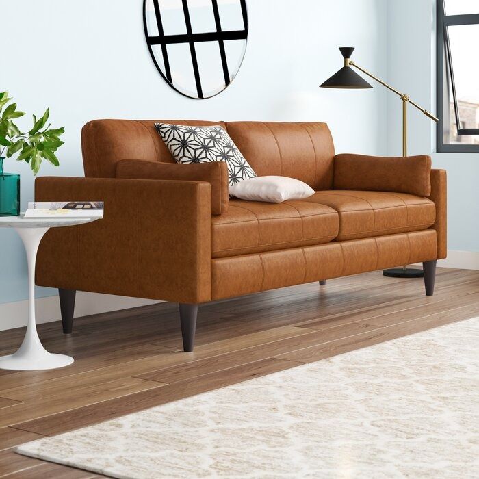 Cayenna Genuine Leather Square Arm Sofa thumbnail 2
