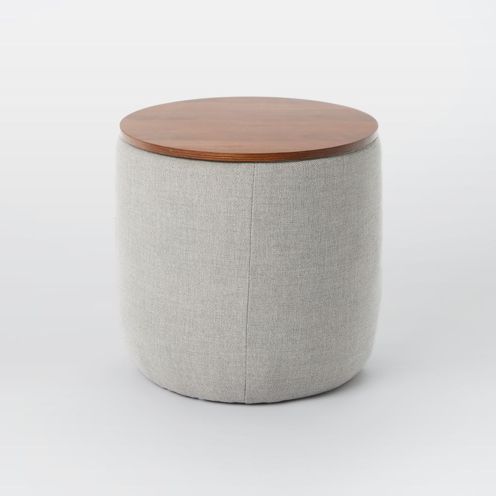 Upholstered Storage Base Ottoman Small thumbnail 2