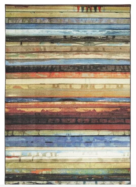 Weinmann Striped Tan & Red Area Rug-8'x10' thumbnail 2