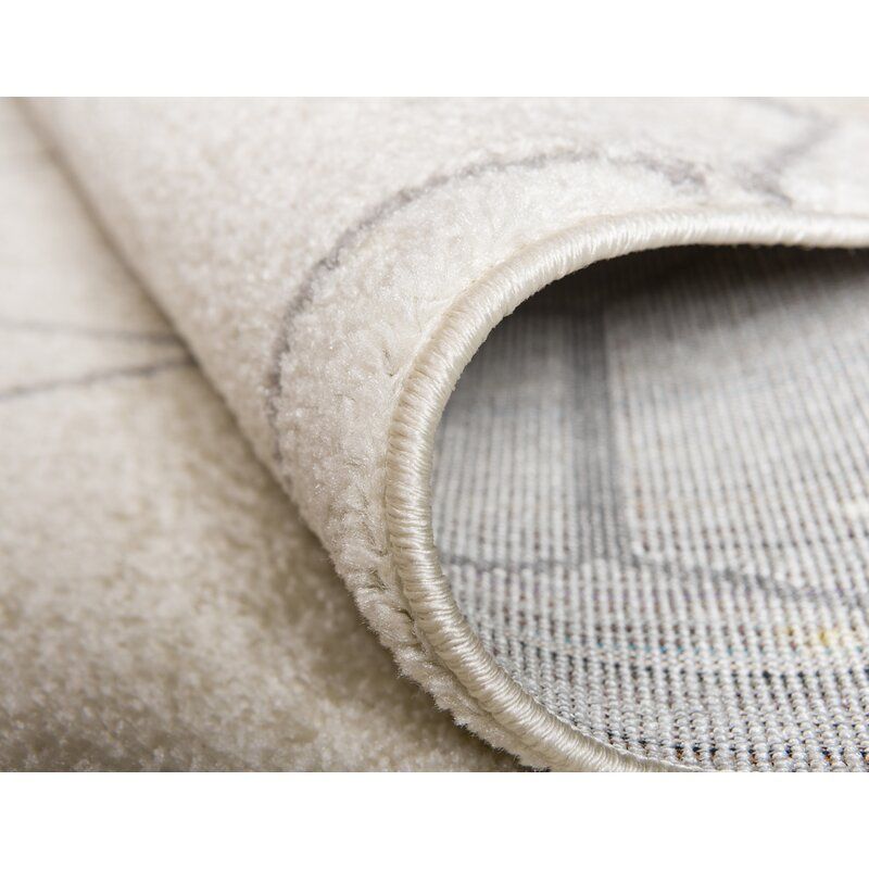 Elborough Geometric Ivory Area Rug thumbnail 3
