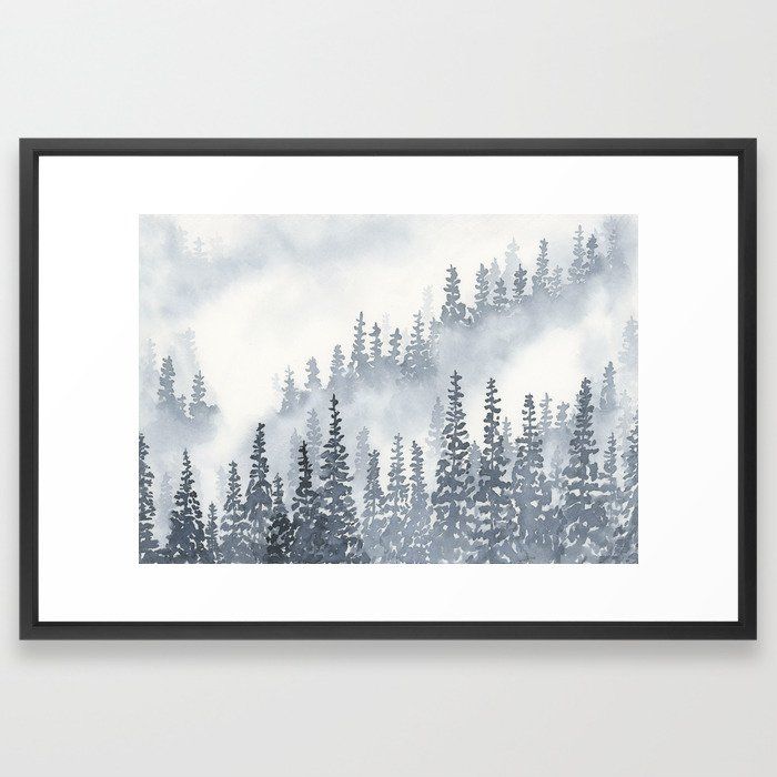 A Gray Forest Art Print With Frame  24" x 36" thumbnail 2