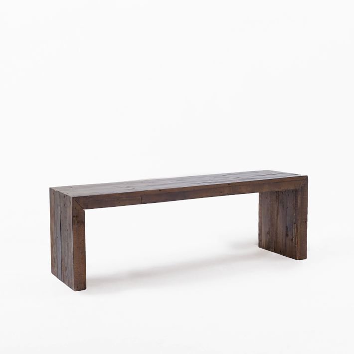 Emmerson Reclaimed Wood Dining Bench Chestnut thumbnail 4