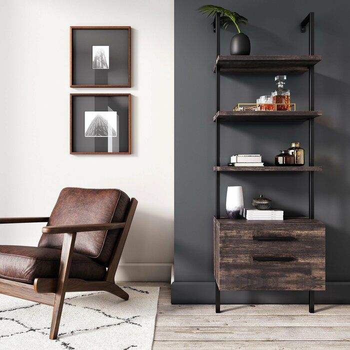 Zachary 73 H x 24 W Metal Ladder Bookcase thumbnail 4