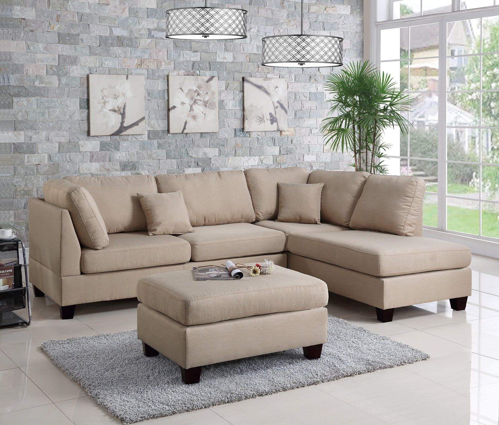 Hemphill Wide Reversible Corner Sectional with Ottoman thumbnail 4