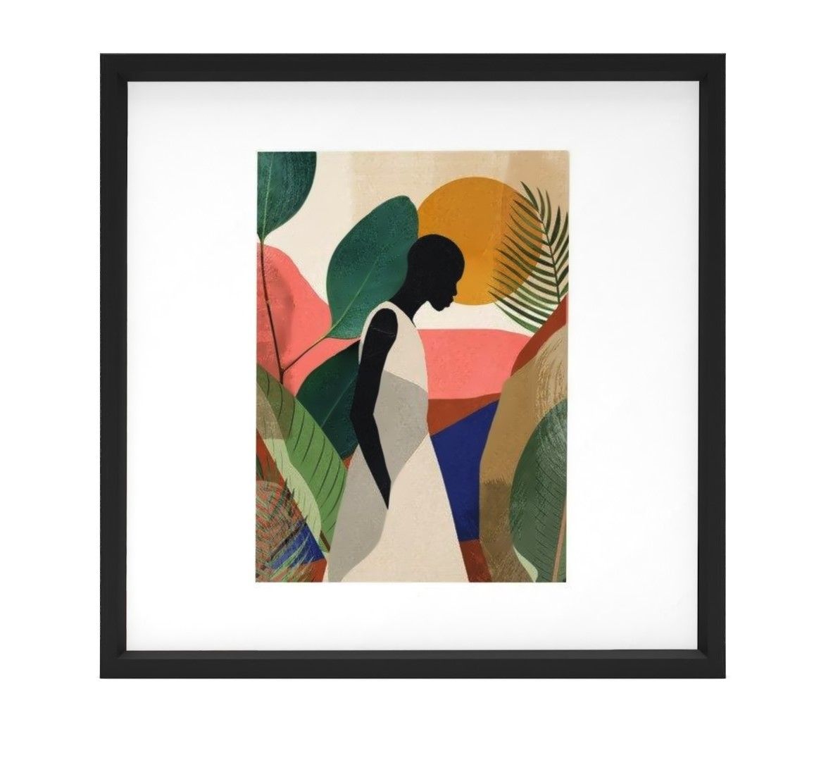 Tropical Girl Art Print With Frame thumbnail 3