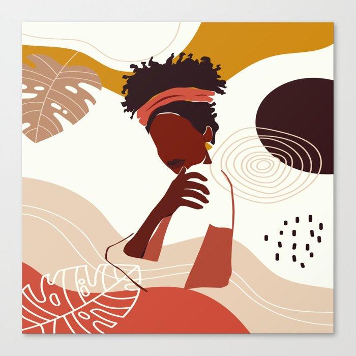 Black Woman Wall Art Canvas Print  thumbnail 2