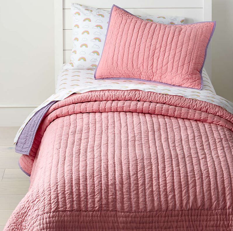 Stitched Pink Twin Blanket thumbnail 2