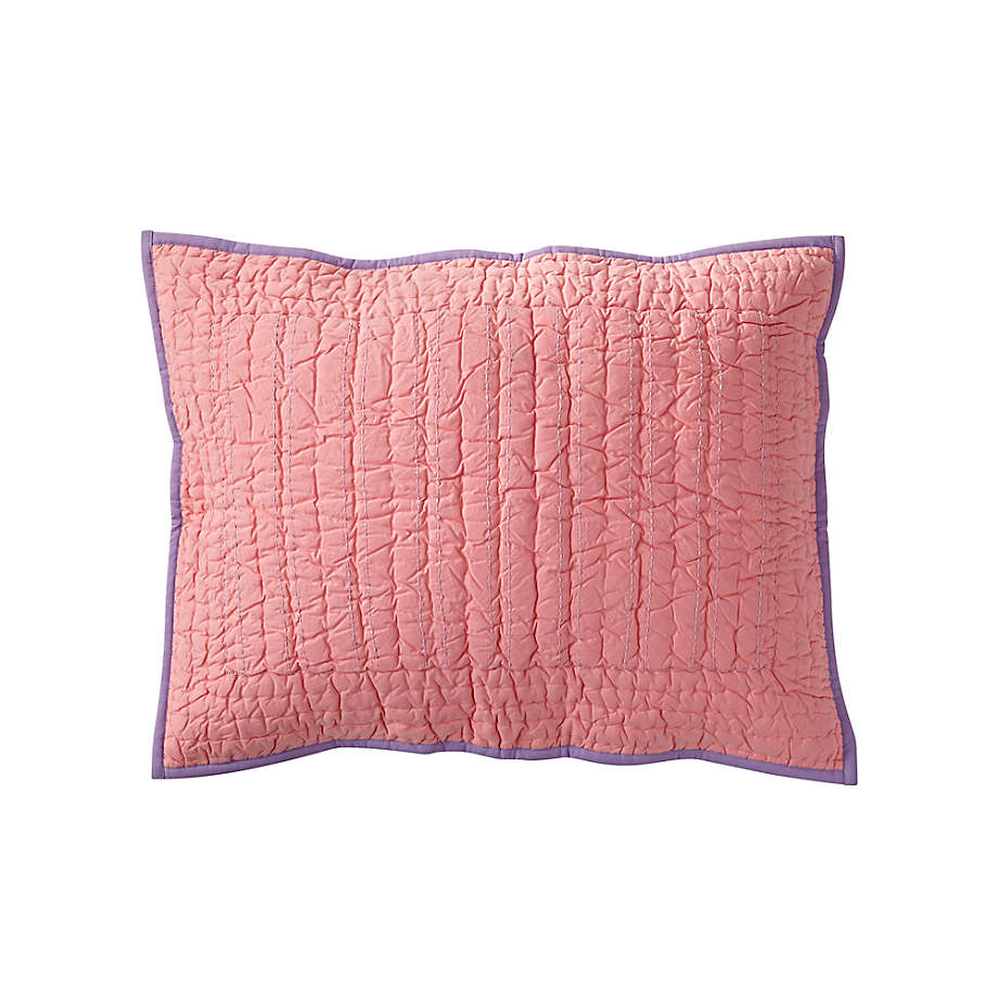 Stitched Pink Sham thumbnail 3