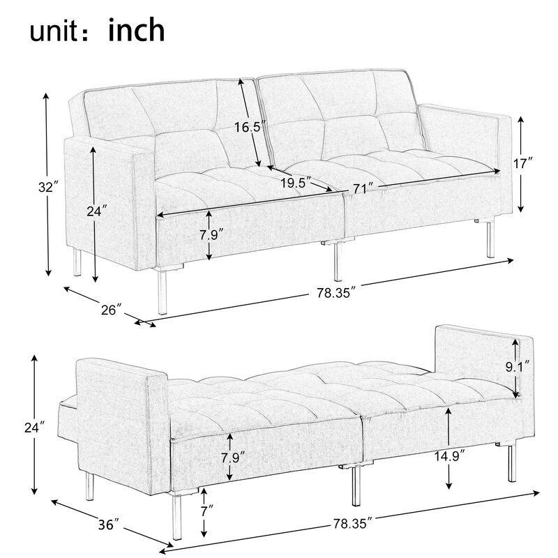 Nardi Square Arm Sofa Bed thumbnail 3