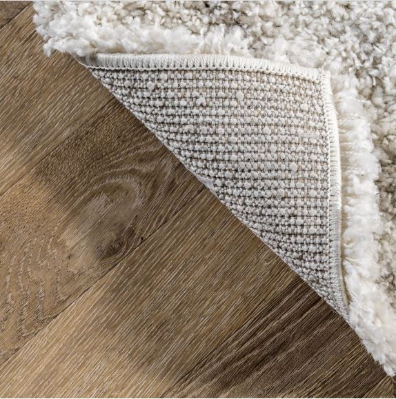 Natural Soft Trellis Shag 6' 7" x 9' Area Rug thumbnail 5