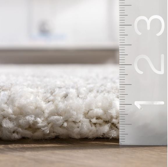 Natural Soft Trellis Shag 6' 7" x 9' Area Rug thumbnail 8