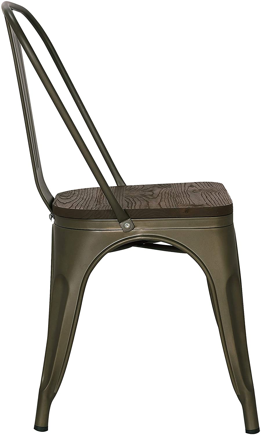 Poly and Bark Trattoria Kitchen and Dining Metal Side Chair thumbnail 3