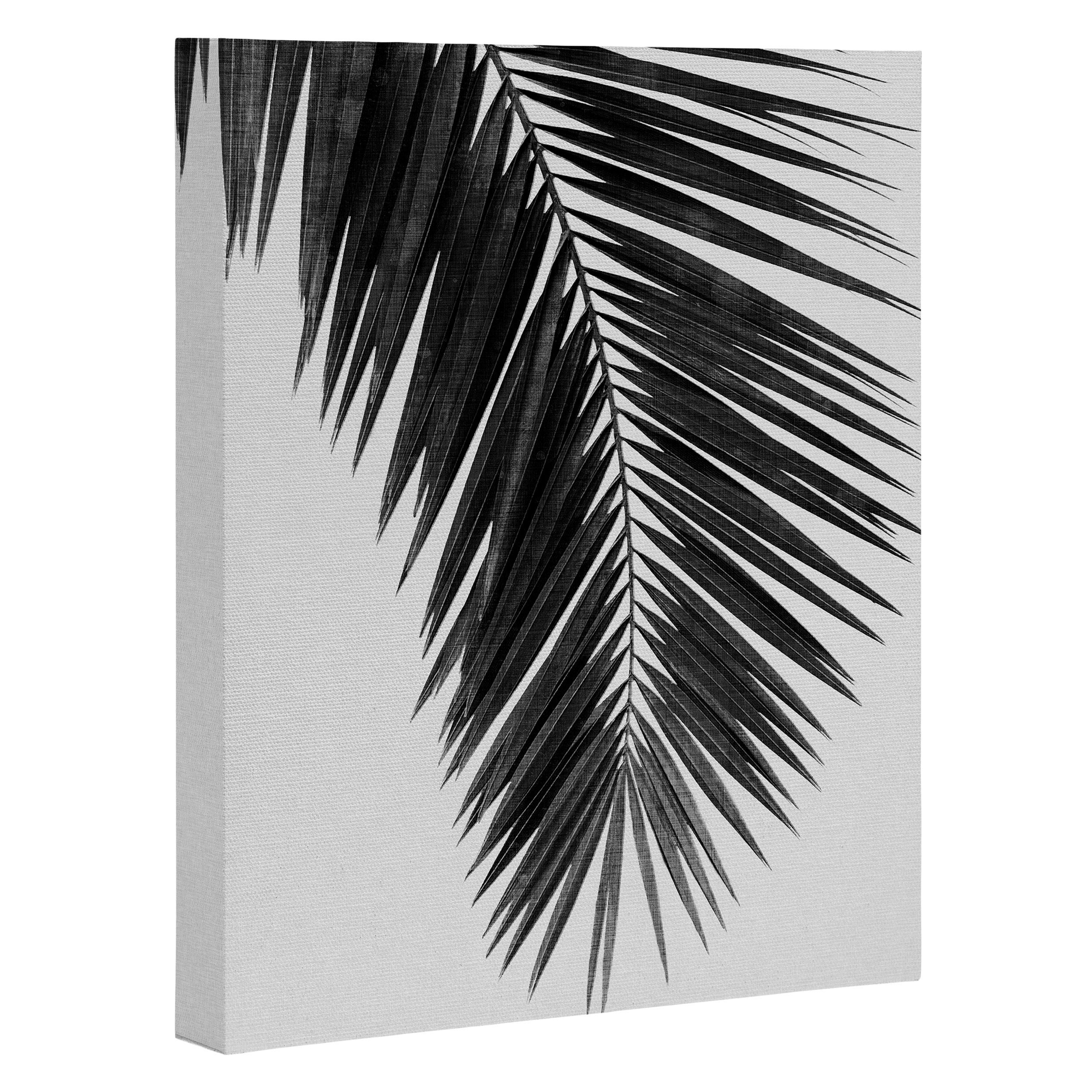 Palm Leaf Black and White Unframed thumbnail 2