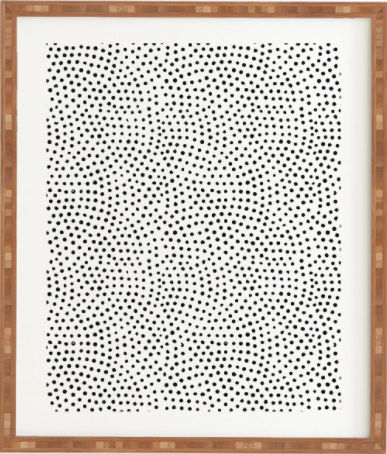 Emanuela Carratoni Black Polka Dots Wall Art With Frame thumbnail 2