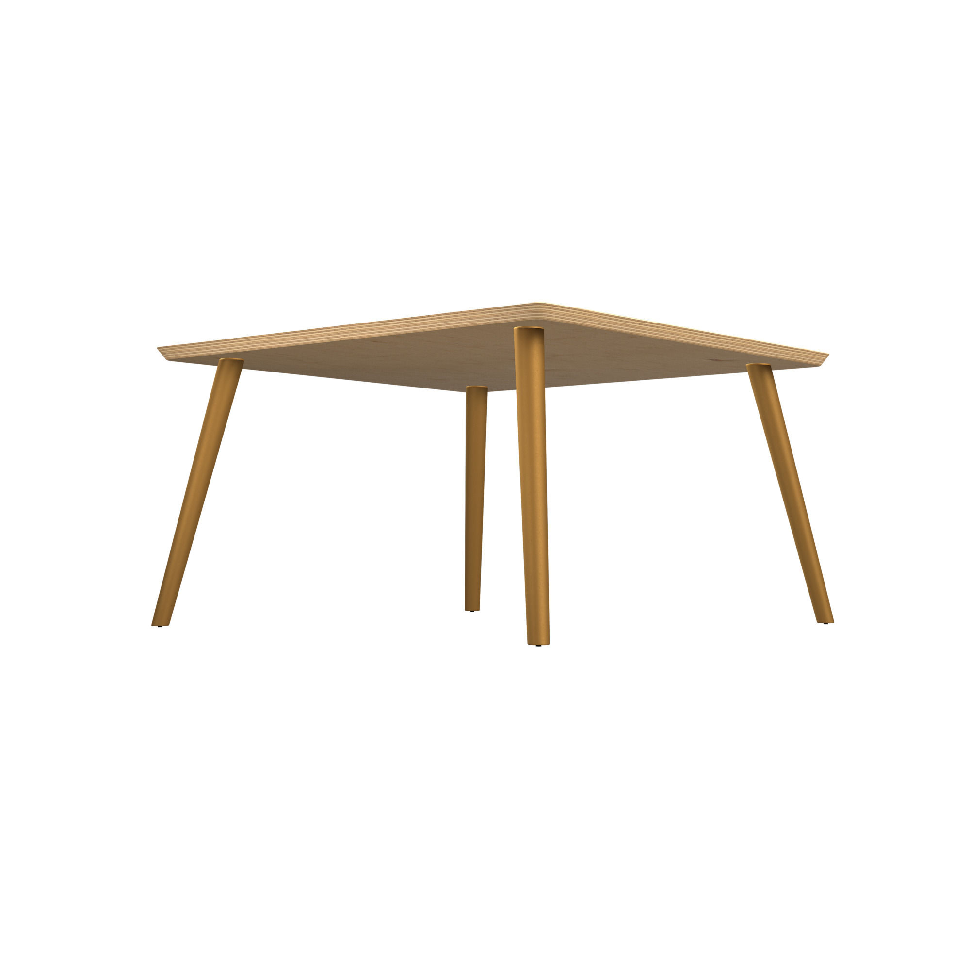 Latte Square Coffee Table in Marble And Gold thumbnail 3