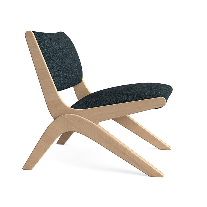 Latte Arcadia Lounge Chair in Arctic Navy thumbnail 3