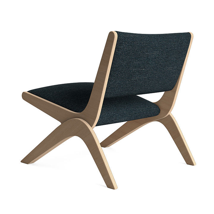 Latte Arcadia Lounge Chair in Arctic Navy thumbnail 5