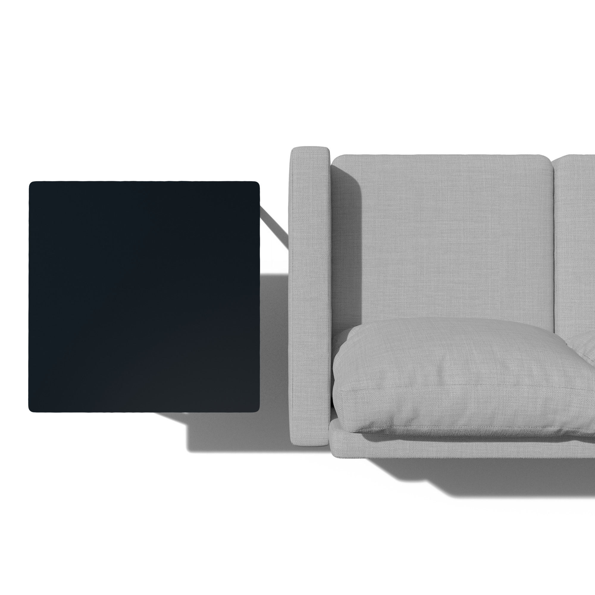 Latte Square Side Table in Black thumbnail 2