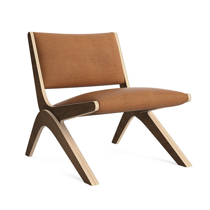 Espresso Arcadia Lounge Chair in Whiskey thumbnail 3