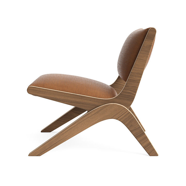 Espresso Arcadia Lounge Chair in Whiskey thumbnail 4